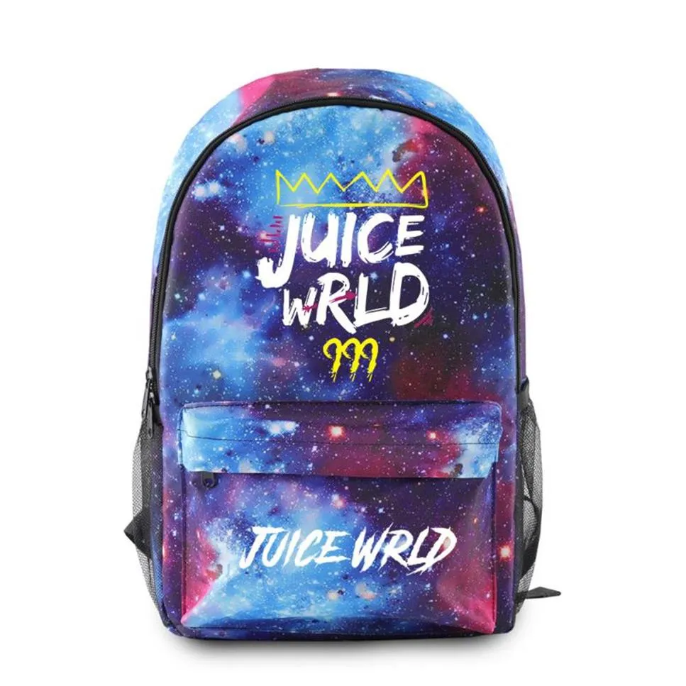 Backpack Juice WRLD Rappers Student 3D Printed Sky Star Men Women Waterproof Oxford Boys Girls