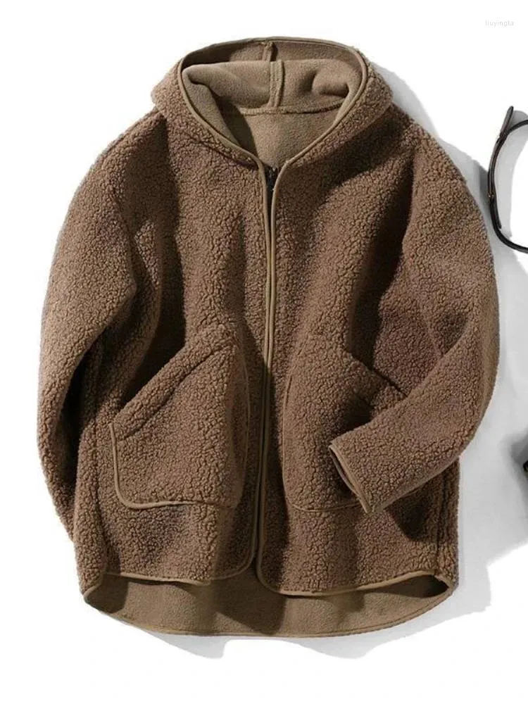 Kurtki damskie dla kobiet 2023 Faux Fur Solidny długie rękawowe topy zimowe ubrania bombowce ciepłe płaszcze swobodne odzież wierzchołkowa