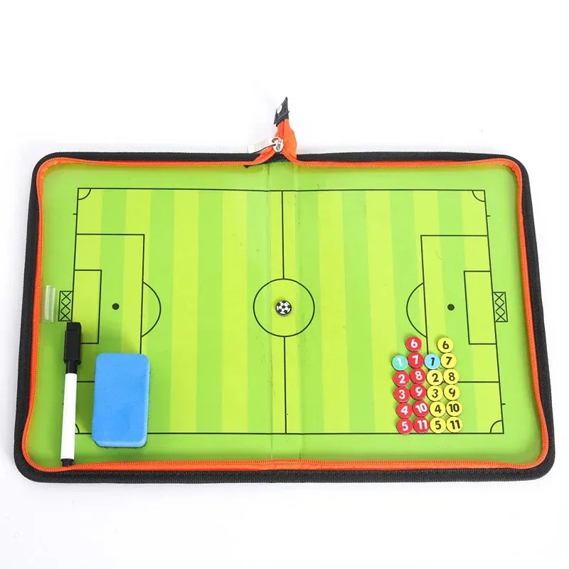 Sports Gloves Tactical Board Magnetic Zipper Football Foldable Strategy with Pen Clipboard y231202