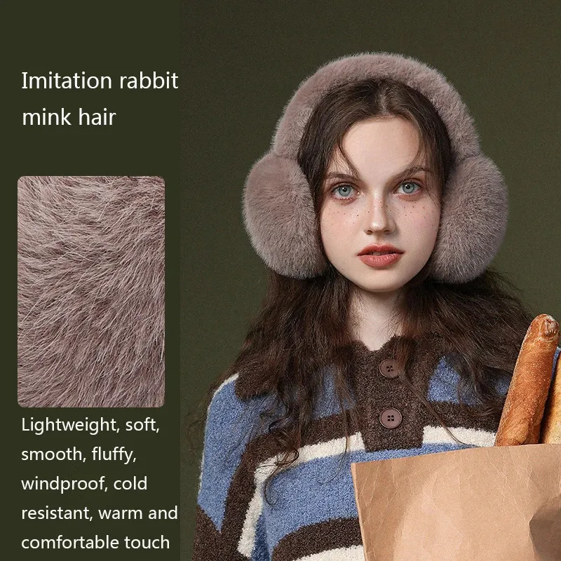 BeanieSkull Caps Ear Muffs Classic Unisex Warmer Winter Outdoor Earmuffs For Women Anti freezing ear bag wind resistant plush 231204