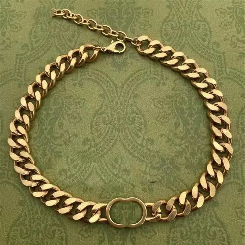 Designer högkvalitativa halsband kubanska choker halsband krage punk vintage chunky tjock länk kedja för kvinnor nyår smycken acc255d