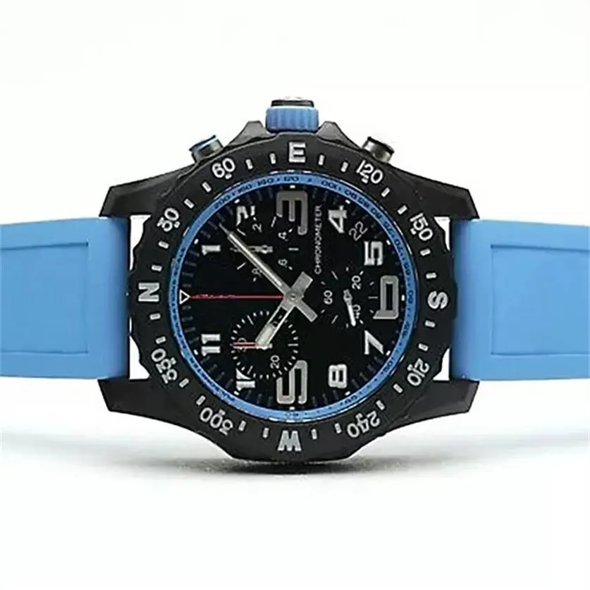2022 Luxury Men's Watch Japan Superquartz Endurance Pro Chronograph 44mm Avenger Hurricane Baby Blue Rubber 1884 Men Watches 306f