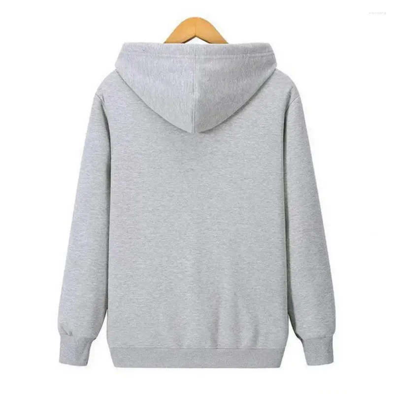 Sweats à capuche pour hommes Hommes Manteau ample Confortable Cardigan à capuche en peluche Veste élégante mi-longue avec poches à cordon Poignets élastiques Fermeture à glissière pour