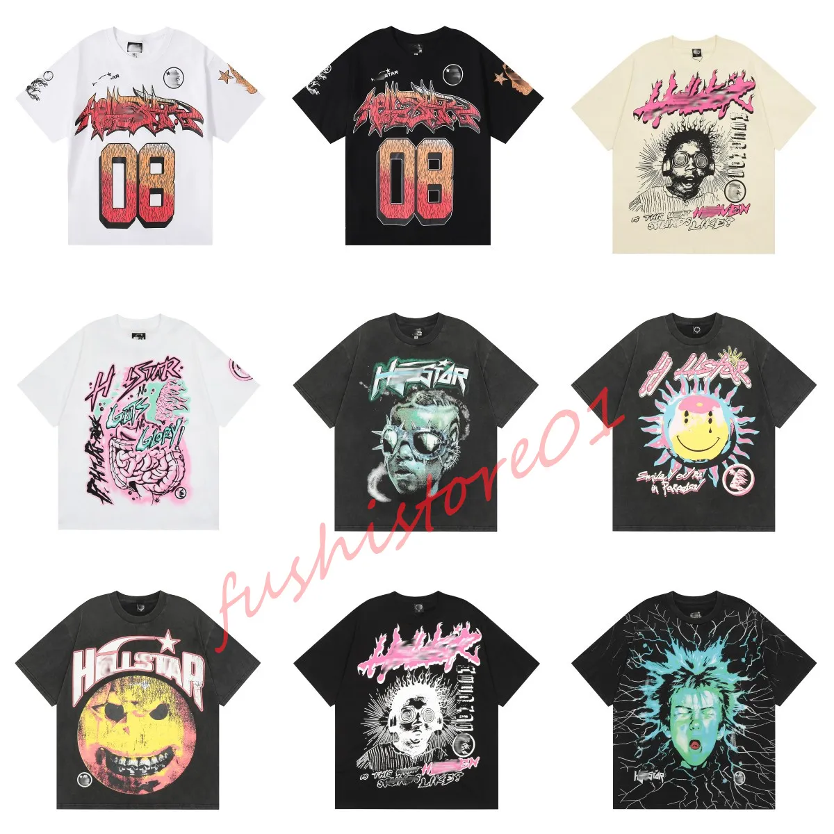 hellstar t 셔츠 래프 남성 여성 Tshirt 래퍼 세척 회색 무거운 공예 유니에 렉스 짧은 슬리브 탑 하이 스트리트 패션 레트로 지옥 여성 티셔츠 디자이너 티 사이즈 S-XL G1