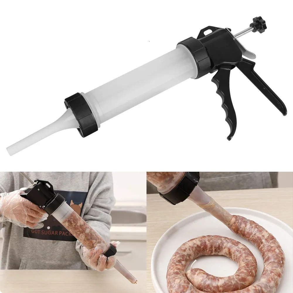 Meat Poultry Tools Homemade Sausage Stuffer Fillers Machine 1set Gadgets Kitchen Syringe Manual Maker 231204