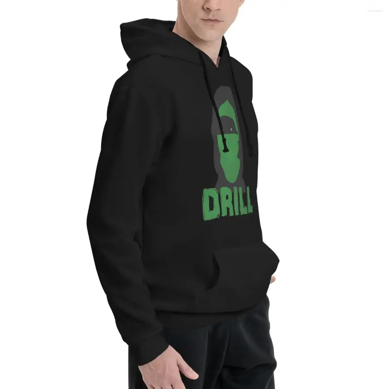 Mens Hoodies DRILL MUSIC Polyester Hoodie Womens Sweater Size XXS