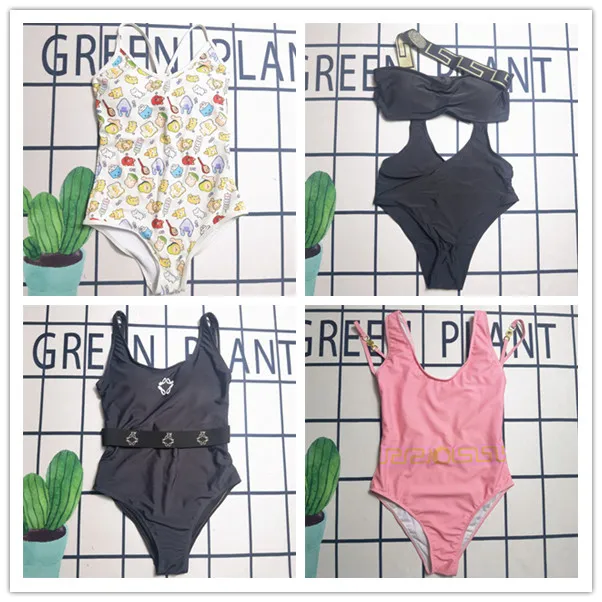Designer Bikini Ein Stück Badeanzug Brief gedruckt neuer Bikini Sommer Beach Frauen Schwimmen sexy Bikini Badeanzug S-XL