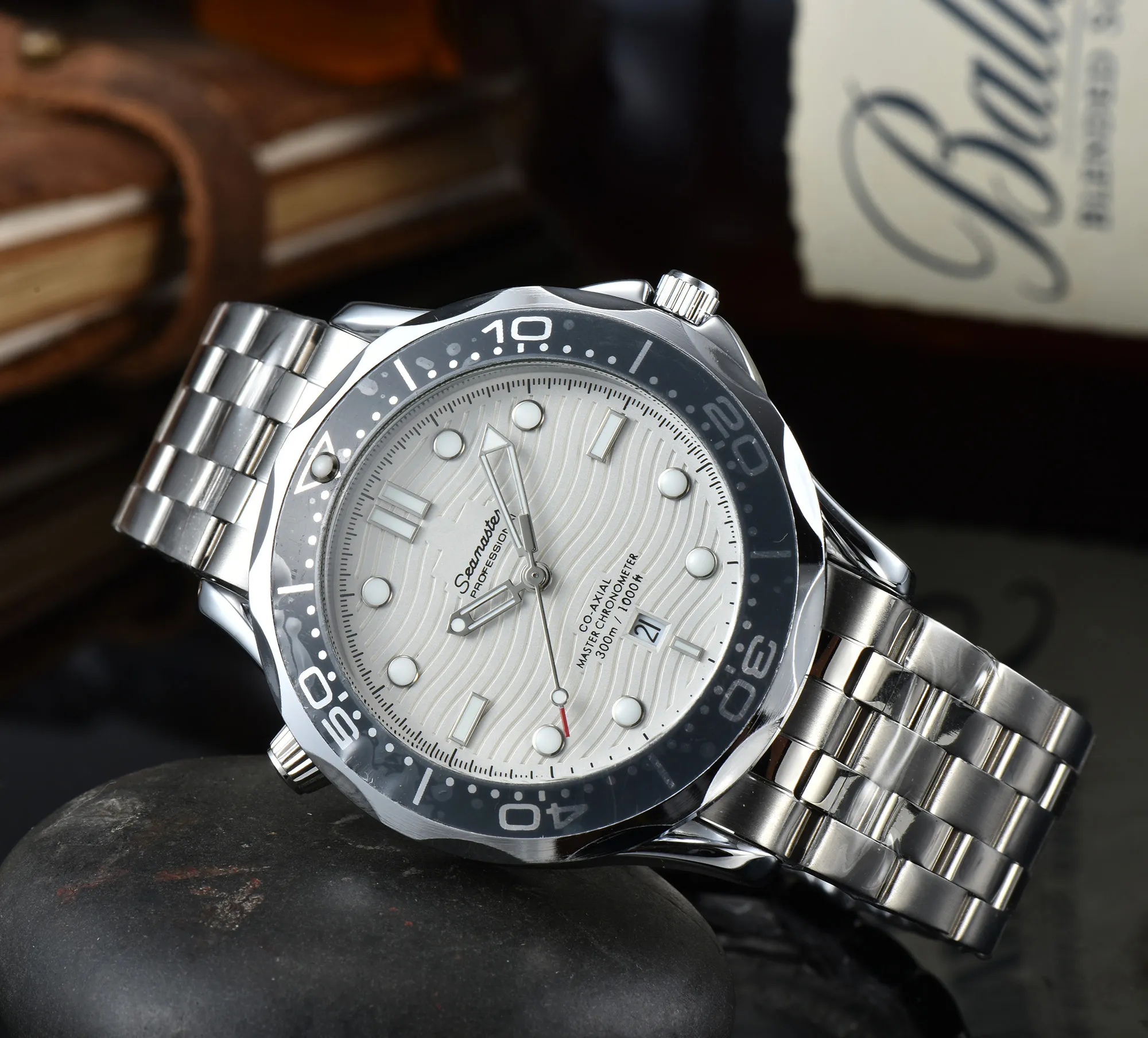 2024 New Omeg Men s Quartz omega wrist watch High Quality Chronograph Clock with All Dial Stainless Steel Band Top Luxury Brand Omegas 012