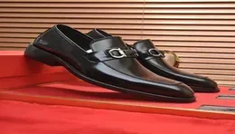 A1 iduzi High quality Formal Dress Shoes For Gentle designers Men Black Genuine Leather Shoes Pointed Toe Mens Business Oxfords Ca8842589