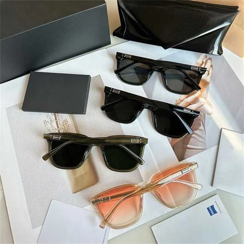 Nouvelle boîte de corail de haute qualité pour les femmes avec du soleil et des UV Protection Round Modification Face Face Les lunettes de soleil