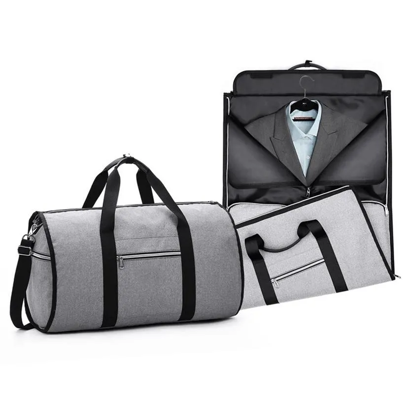 Travel Garment Bag With Pocket Folding Garment Bag Luggage Duffle Suit Carryon Garment Weekender Bag Two In One248A From 18 81 DHgate