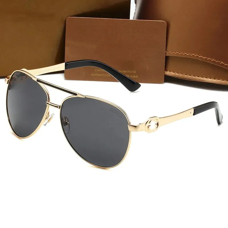 2023 design de marca de luxo clássico piloto oval ggities óculos de sol para homens mulheres ggities óculos de sol lente gradiente uv400