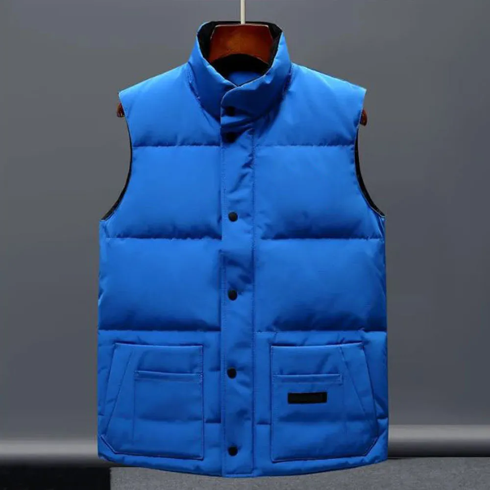 Gilet firmato da uomo Piumino piumino Gilet invernale ispessimento tendenza moda colletto in piedi piumino gilet giovane caldo sottile piumino d'anatra bianco z6