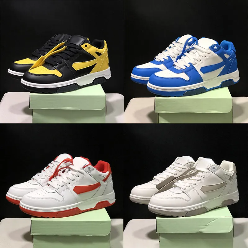 2024 mens Casual Shoes virgils 30MM Low Tops out of office Leather Sneaker Designer sneakers mint White Red Green Light Blue Beige Yellow black Sand Grey men women shoe
