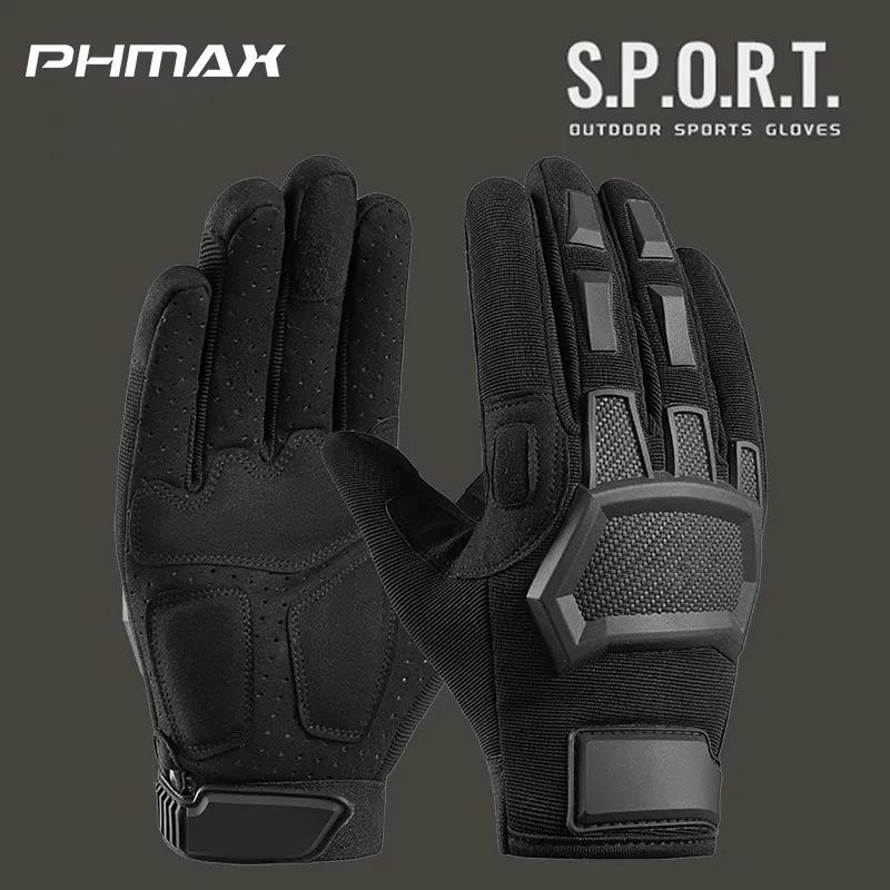 Sports Gloves PHMAX Outdoor Tactical Ski Winter Warm Windproof Waterproof TouchScreen Fleece Nonslip Cycling Glove 231202