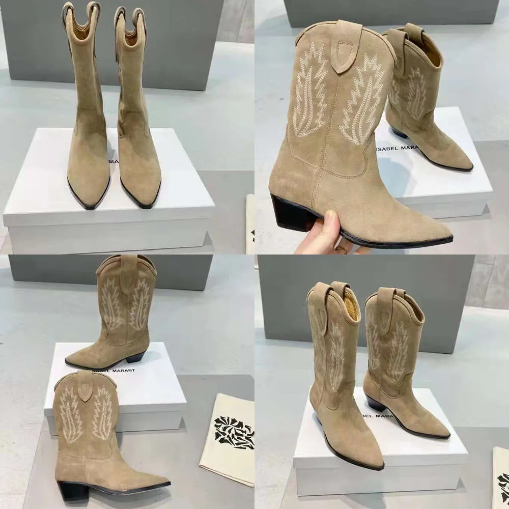 Stylish Suede Cowboy Boots Embroidered Leather Western Fashion Boots,  Premium Real Leather, Paris Inspired, Comfortable Walking Shoes