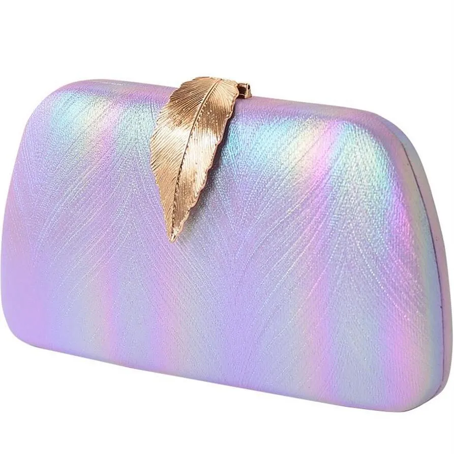 Avondtassen Mode Geleidelijke Kleur Vrouwen Portemonnee Clutch Formeel Feest Diner Luxe Handtassen Meisje Keten Schoudertas Messenger BagEvening262C