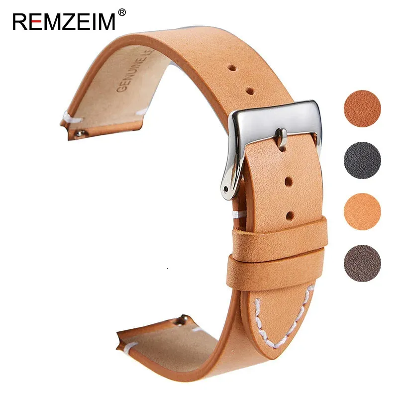 Watch Bands Calfskin Leather Watchband Quick Release Watch Band Wrist Strap 18mm 20mm 22mm 24mm Smart Watch Strap Watches Accessories 231204