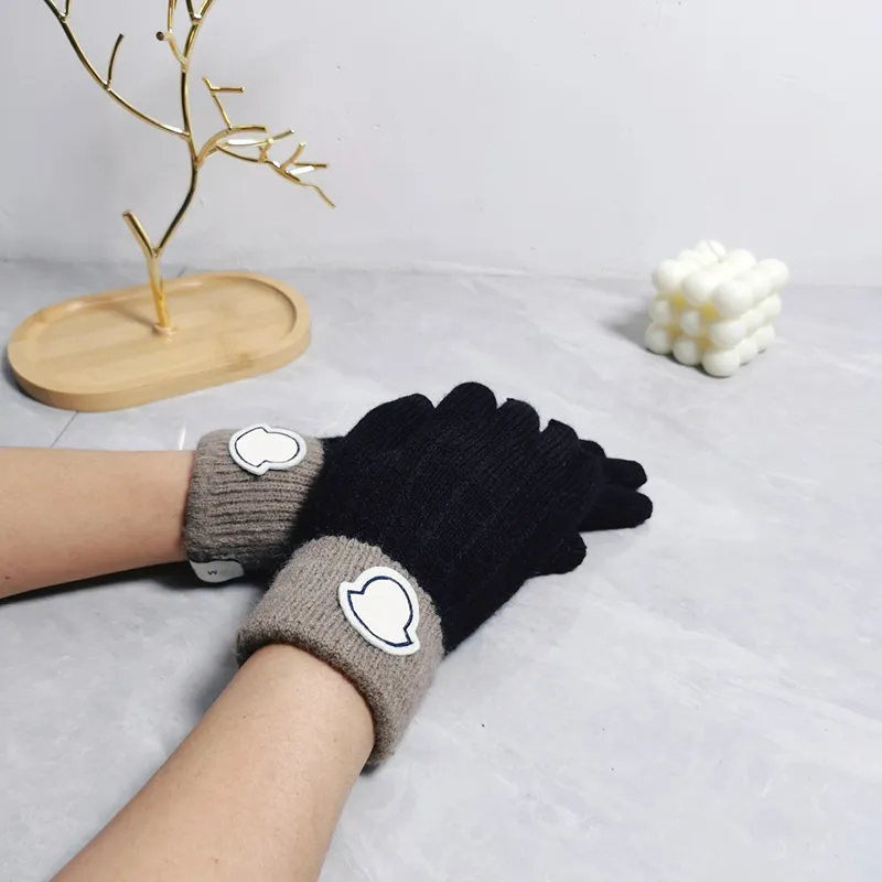 Modieuze ontwerpers wollen handschoenen dames heren gebreide handschoenen letter M hoge kwaliteit dameshandschoen winteraccessoires