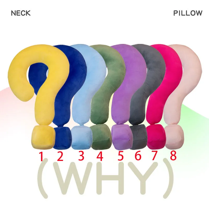 New question mark pillow U-shaped neck pillow, office nap pillow, creative home decoration