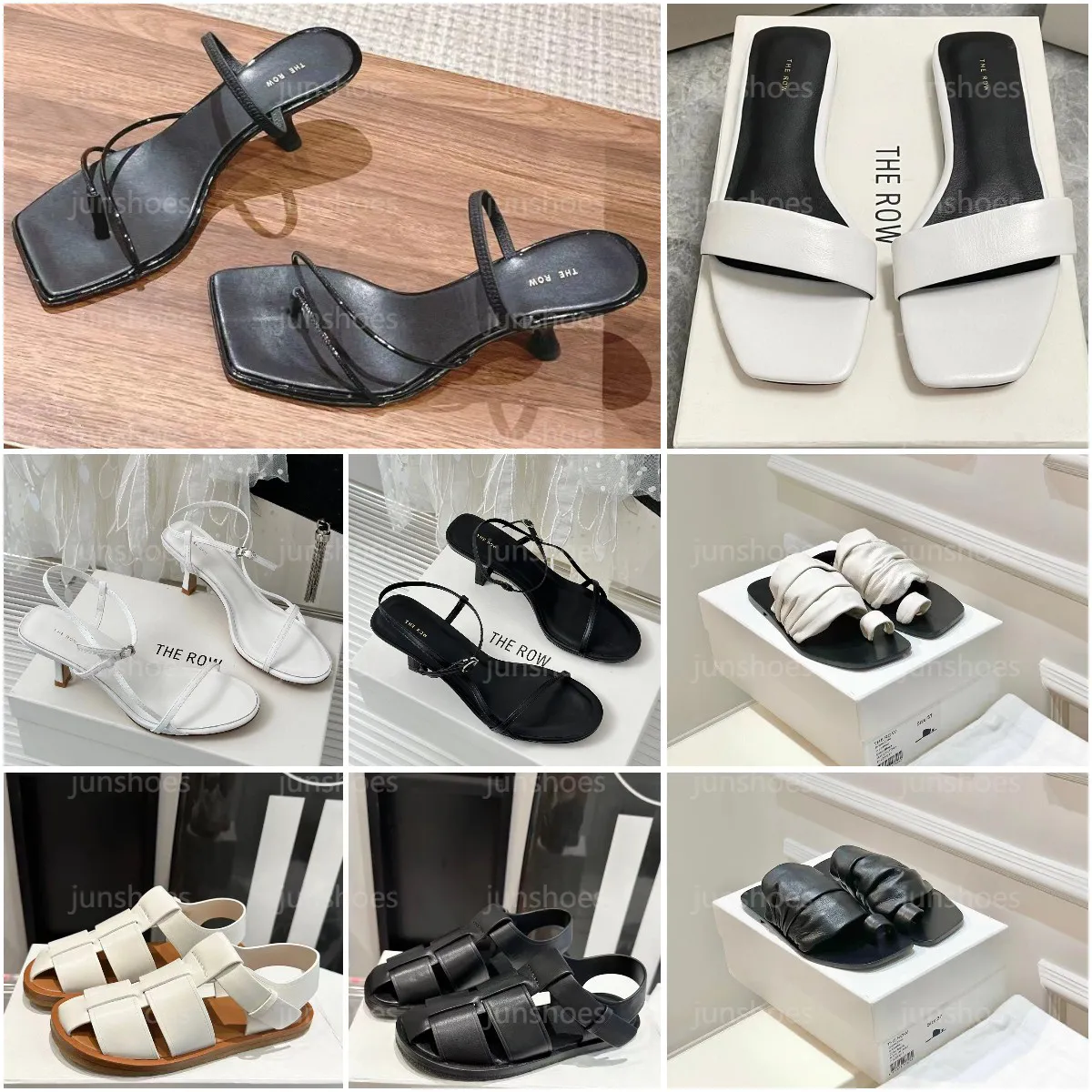 Bare rai läder sandaler kvinnor konstans sandal mode kvinnor ginza tofflor lyxiga claudette krok sandaler platt botten högklackad avslappnad bankettsko storlek 35-40