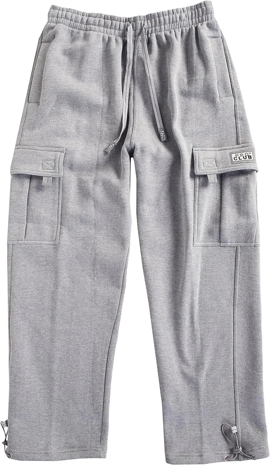 Mens Pro Club Cargo Pants: Heavyweight Fleece, Stretchy Fit, Ideal