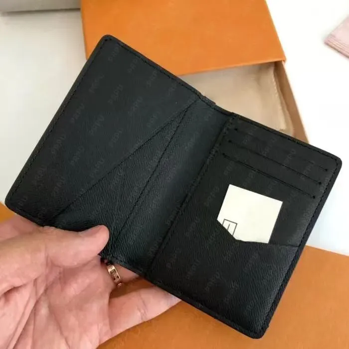 Designer wallet womens purse Compact POCKET ORGANIZER Designer Card Holders Fashion Short Luxury Multiple Wallet Key Coin Card Holder Damier Graphite Canvas PRPU