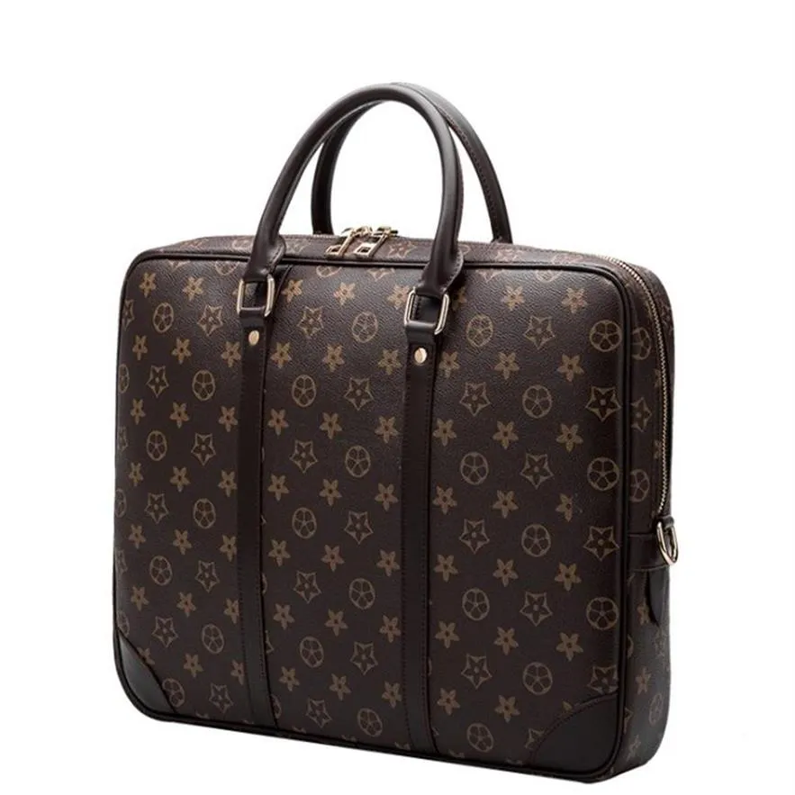 2020 Högkvalitativ män Fashion Design Laptop Bag Cross Body Shoulder Notebook Business Portcase Computer Bag With Messenger Bag289296R