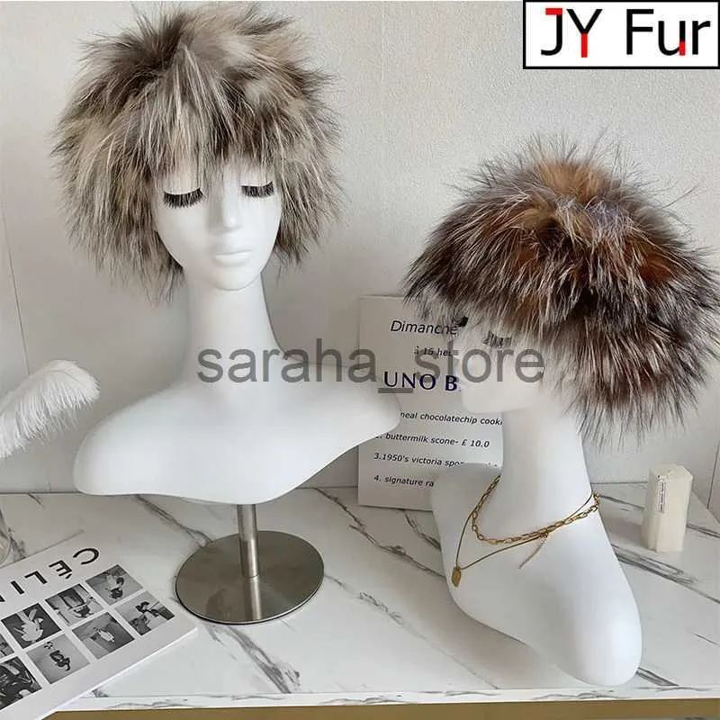 Halsdukar Autumn Winter Lady Real Fox Fur Scarf Women Soft Warm Real Fox Fur Elastic Rheadband Fashion Natural Fox Fox Slearves J231204