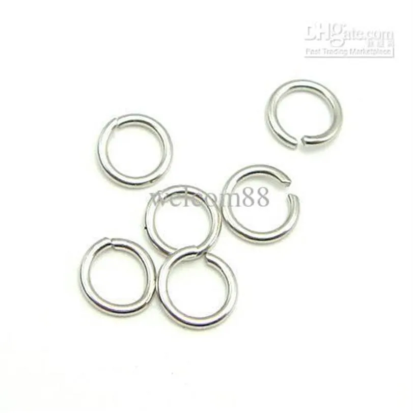 100st Lot 925 Sterling Silver Open Jump Ring Split Rings Tillbehör för DIY Craft Jewelry Gift W5008 281D