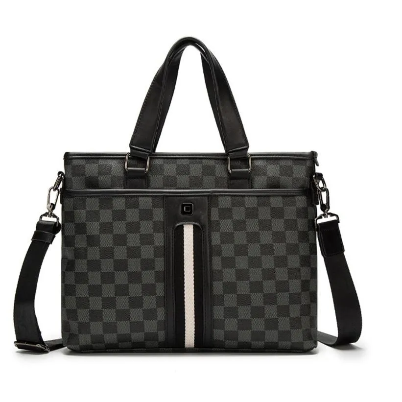 Men Leather bags luxurys Briefcase Business Handbag Messenger Male Vintage Shoulder Men's Large Laptop Travel Bag2771