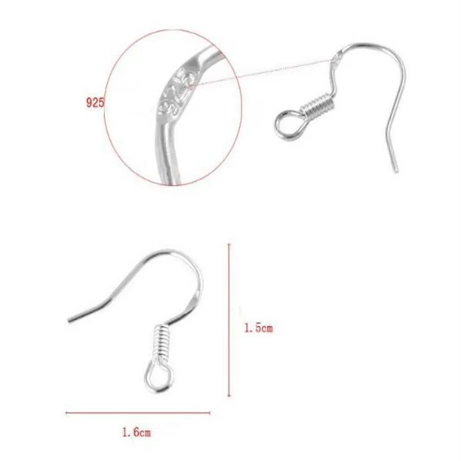 Fishwire Hooks Sterling Silver Earrings DIY Jewelry 925, French HOOKS  Jewelry For Fish Hooks, Fish Wire Earring Jewelry, 15mm Fish Hook Mark.  From Qjcpbs, $22.36