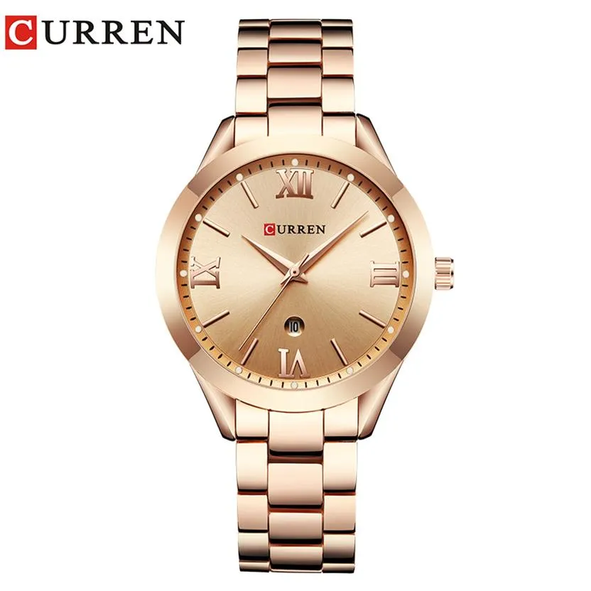 Curren Gold Watch Women Watches Ladies 9007 Steel Women's Armband Watches Female Clock Relogio Feminino Montre Femme CX20072269B