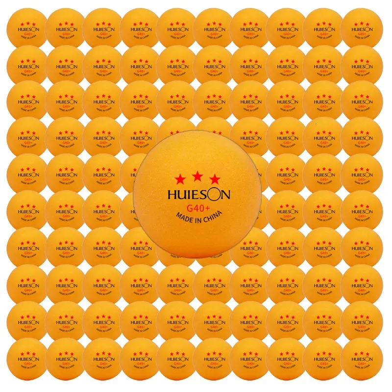 Pelotas de tenis de mesa Huieson G40 3 estrellas 40 Material ABS Alta elasticidad y entrenamiento duradero Ping Pong 50 100 unids / paquete 231204