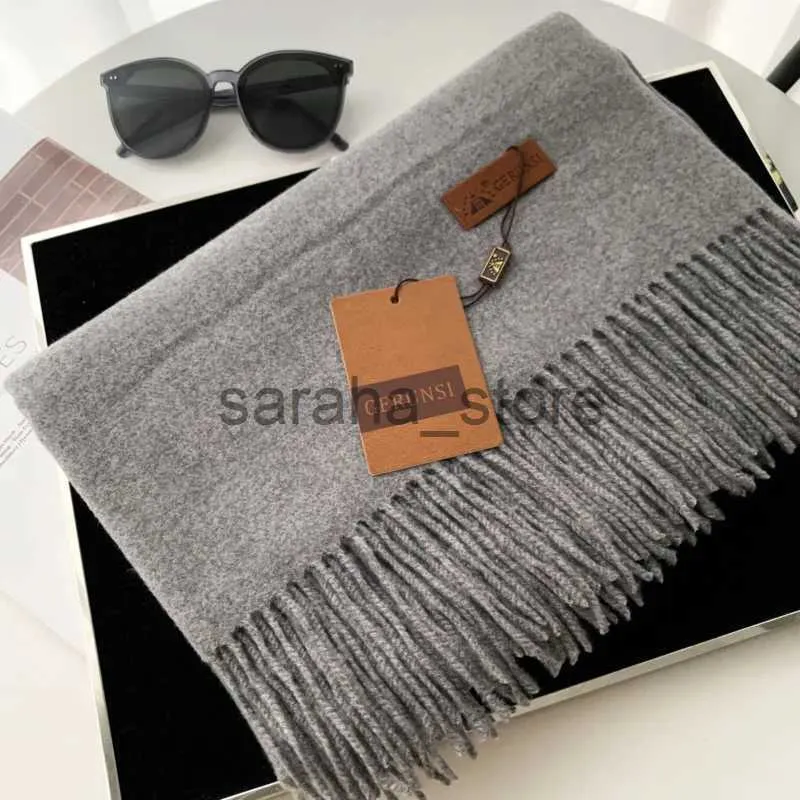 Scarves 2023 Winter Cashmere Women Head Scarf Female Luxury Brand Scarves Lady Tassel Bandana Solid Shawl Wraps Foulard Tippet Pashmina J231204