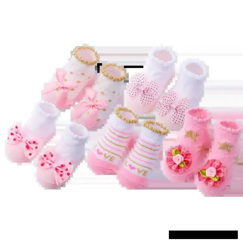 Kids Socks 5 Pairs/lot Newborn Baby Socks Infant Cotton Socks Baby Girls Lovely Short Socks Clothes Accessories For 0-6 6-12 12-24 Month