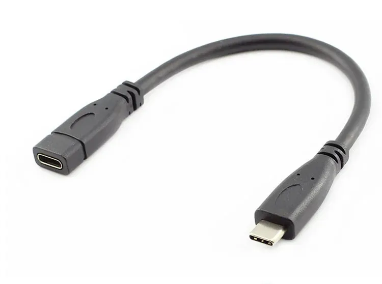 USB 3.1 Type-C Mężczyzna do kobiet Przekształcenie przedłużenia typu C Dane Dane Krótki kabel