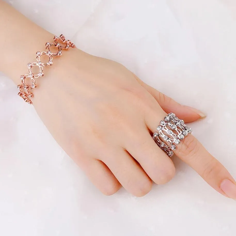 Rhinestone Magic Retractable Ring Bracelet For Women Creative 2 In 1 Twist  Folding Ring Crystal Bracelets Fashion Jewelry Gift - AliExpress