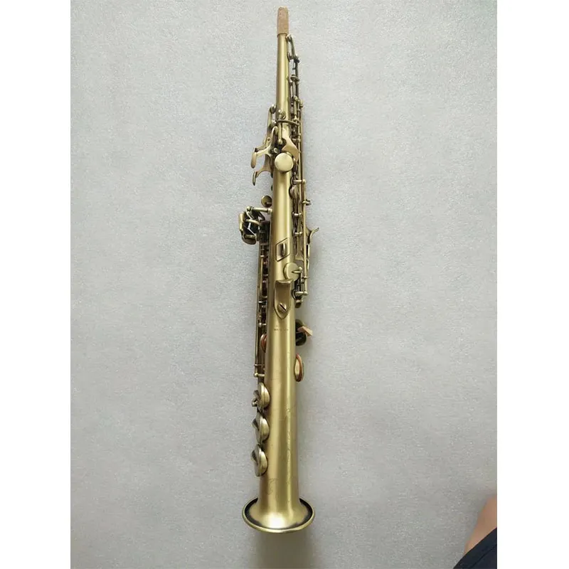 Новый популярный саксофон сопрано S-991, античная латунь B-бемоль, музыкальные аксессуары профессионального уровня AAA