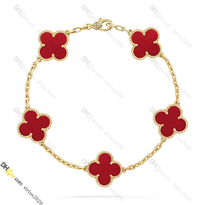 Schmuckdesigner für Damen, klassisches Kleeblatt-Armband, Halskette, Schmucksets, Titanstahl, 18 Karat vergoldet, nie verblassend, antiallergisch, Gold/Silber/Rose, Store/21621802