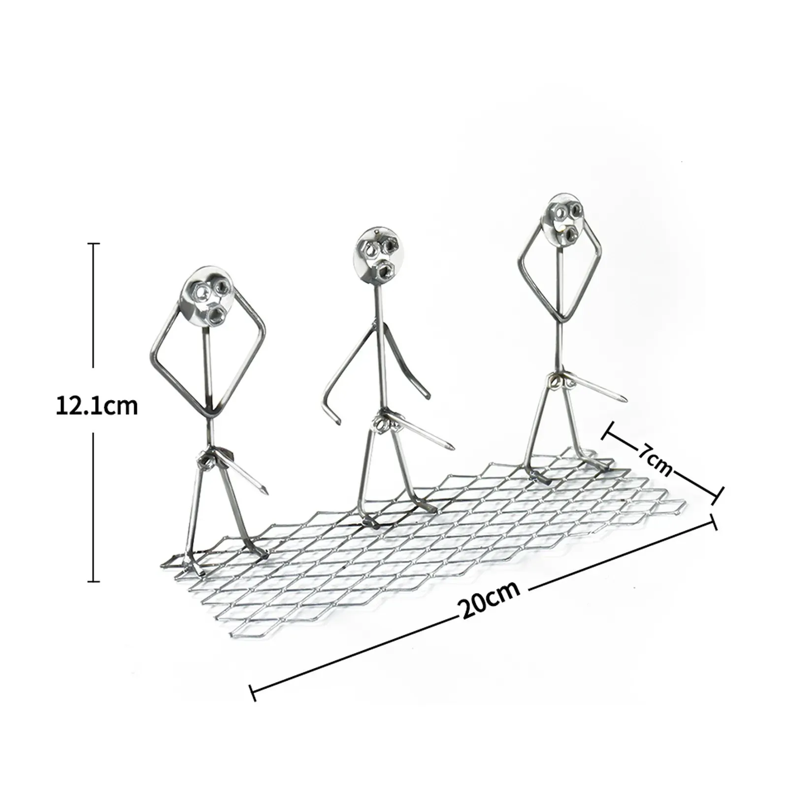 Support à Saucisses Barbecue En Acier Inoxydable - 4 Pièces Forme Homme Debout, 20,5x7,5 Cm