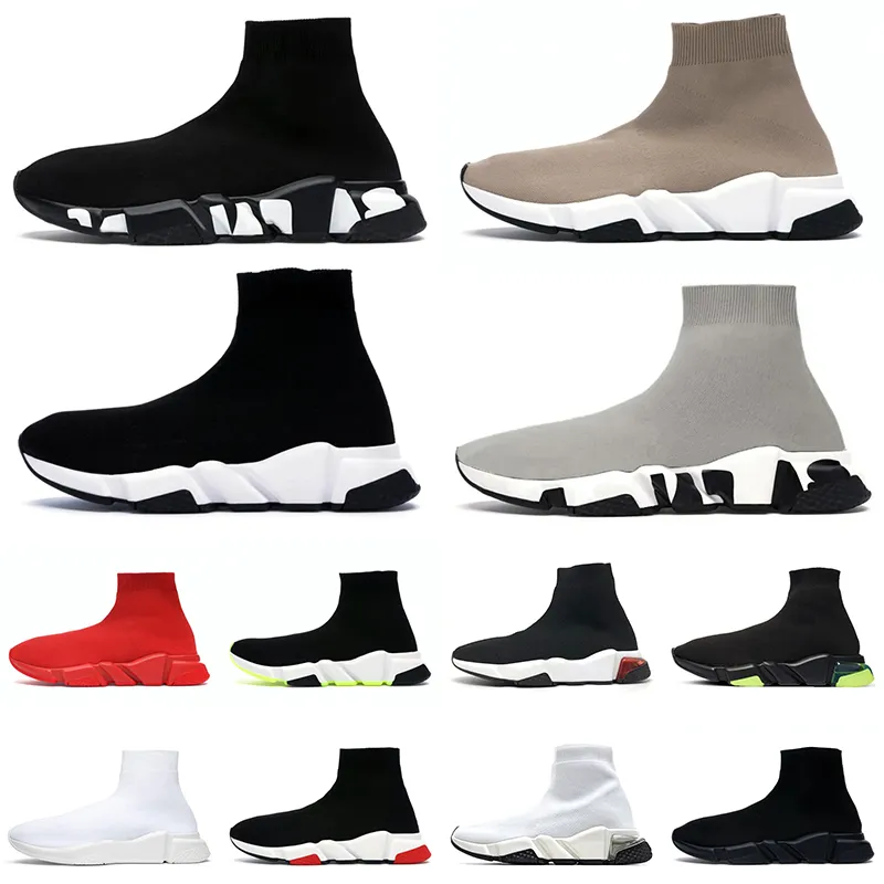 2024 luxury deisgner sock shoes for mens traines outdoor shoes all black white graffiti green blue pink clear sole luxurys running shoe women men sports sneakers