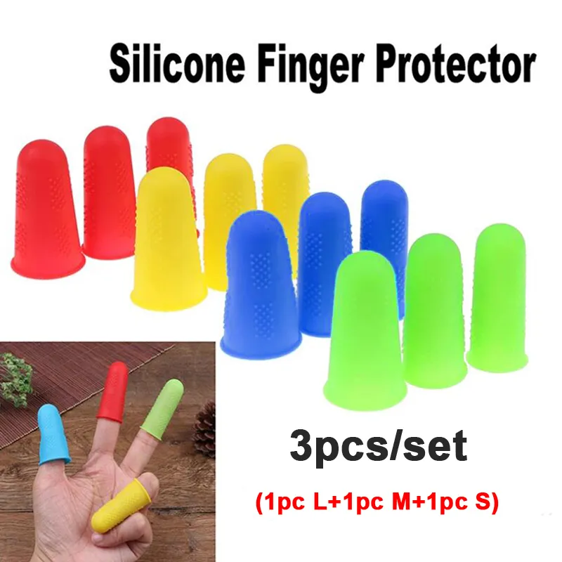 Protetor de dedo de silicone capa de manga anti-corte resistente ao calor mangas de dedo ótimas ferramentas de cozinha