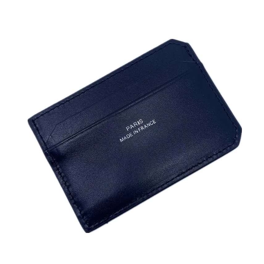 黒い本物の革のクレジットカードホルダービジネスメン高品質のスリムバンクカードケース2023新しい到着ファッションIDカード財布DRO304Z