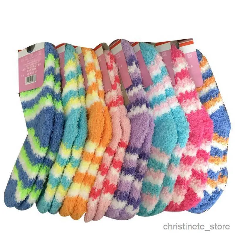 Skarpetki dla dzieci Winter Coral Velvet Warm Children Socks Wysokiej jakości cukierki Sockin