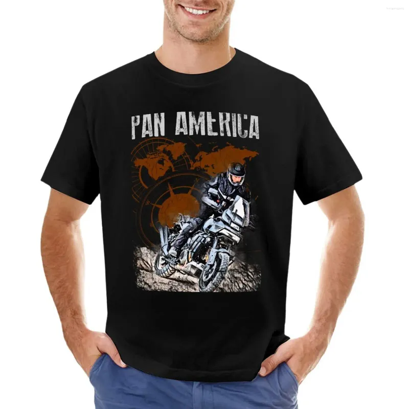Herrtankstoppar Pan America 1250 Motorcykel Big Trail 2023 T-shirt Mens Cotton T Shirts