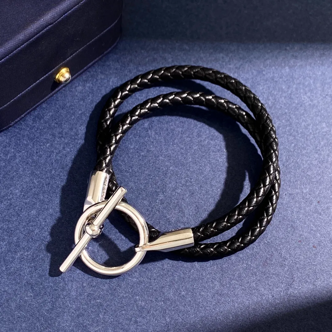 Braccialetti con ciondoli Glenan Bracciale doppio anello H per donna coppia di designer per uomo Placcato in oro 18K Taglie 16-22 T0P Materiali avanzati riproduzioni ufficiali