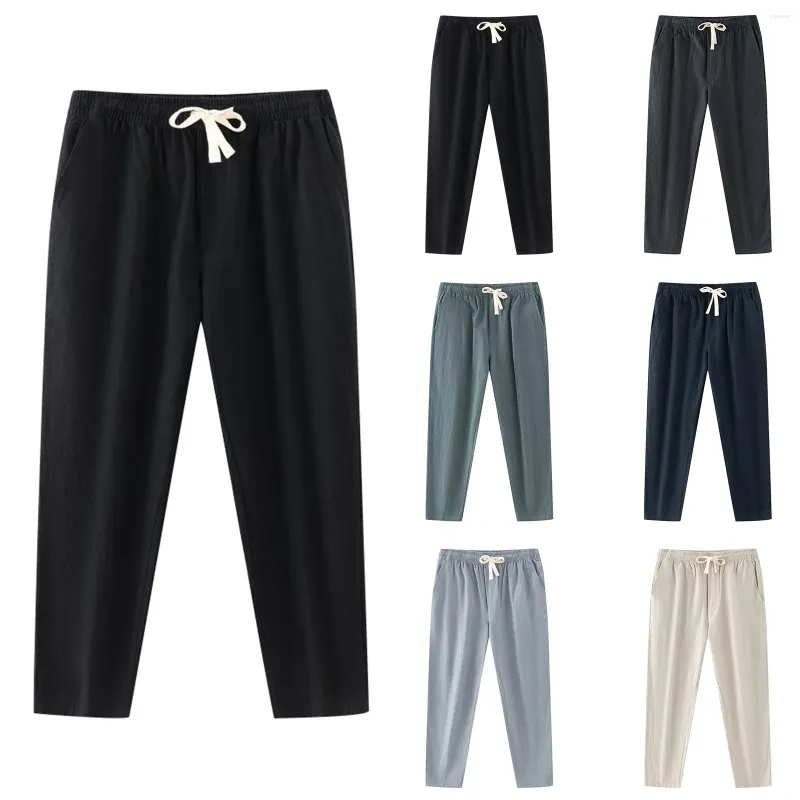 Men's Pants Fashion Straight Tube Trousers Loose Fitting Casual With  Cropped Wide Leg Outdoor Sport Sweatpants