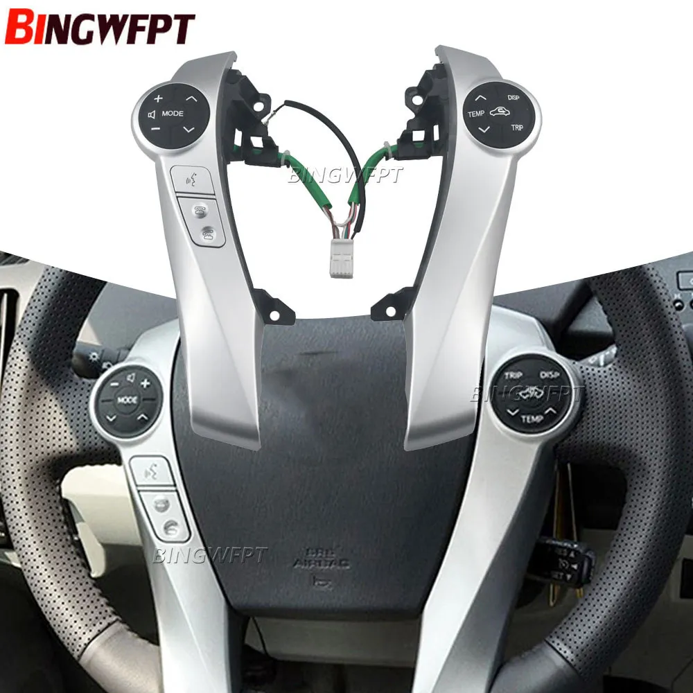 Brandnew bil ratttelefonknappar Instrument Switch Control för Toyota Prius 30 XW30 2010-2015 Prius C Aqua 2014 Knappar