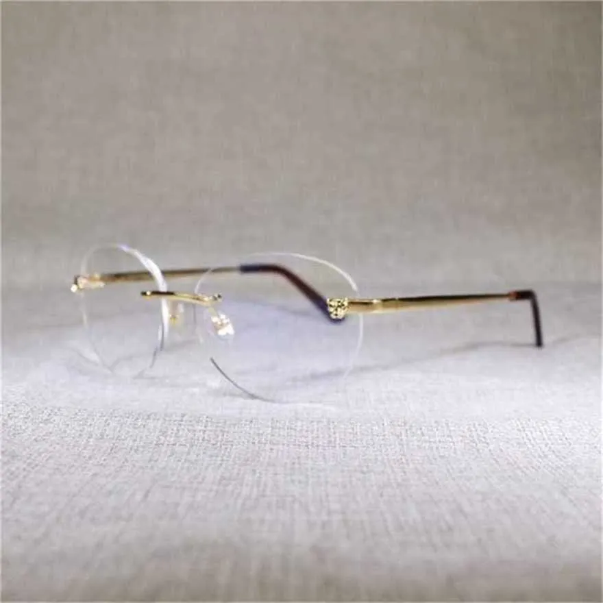 Tendance doigt Luipaard Style aléatoire hommes carré ombre métaux cadre verre clair femmes plage lunettes Kajia nouveau